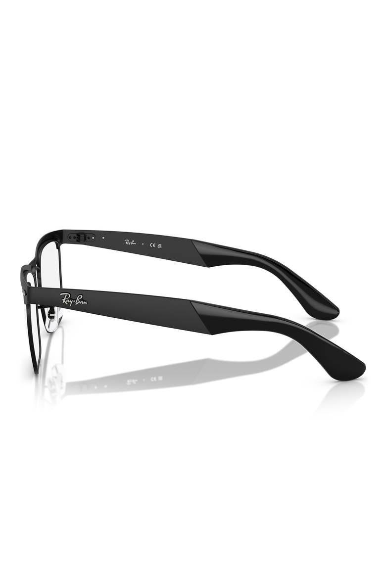 53mm Square optical glasses, Alternate, color, MATTE BLACK