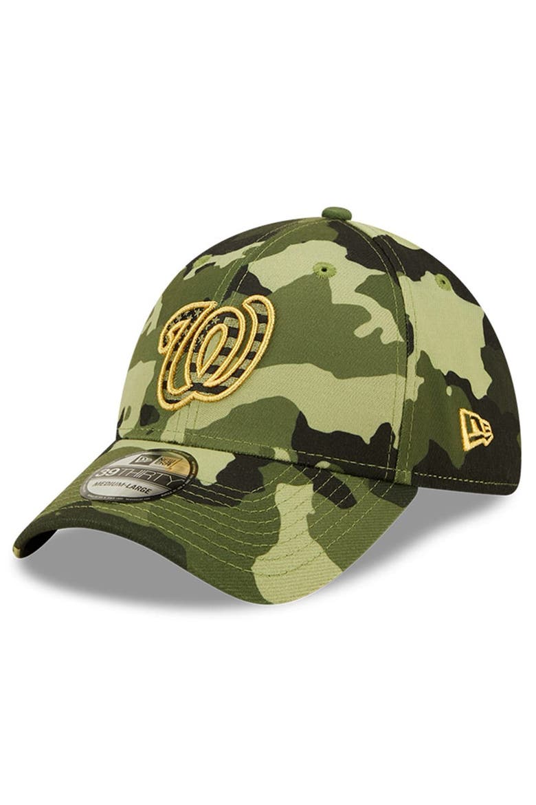 Men's New Era Camo Washington Nationals 2022 Armed Forces Day 39THIRTY Flex Hat, Alternate, color, Camo