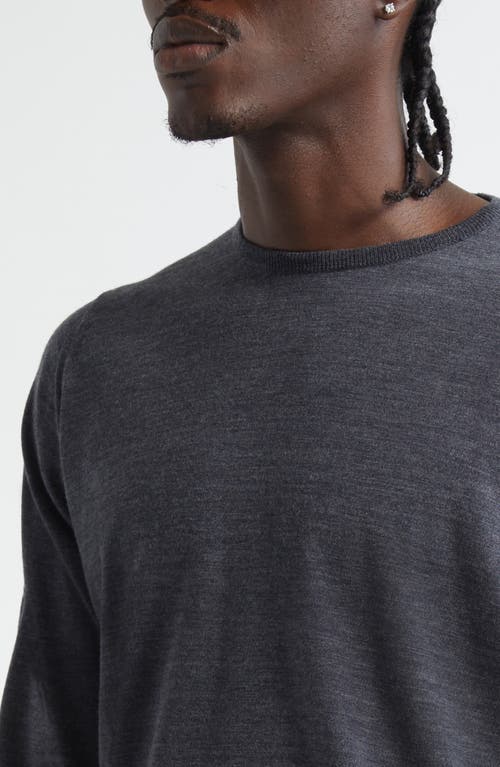 John Smedley Marcus Virgin Wool Crewneck Sweater In Gray