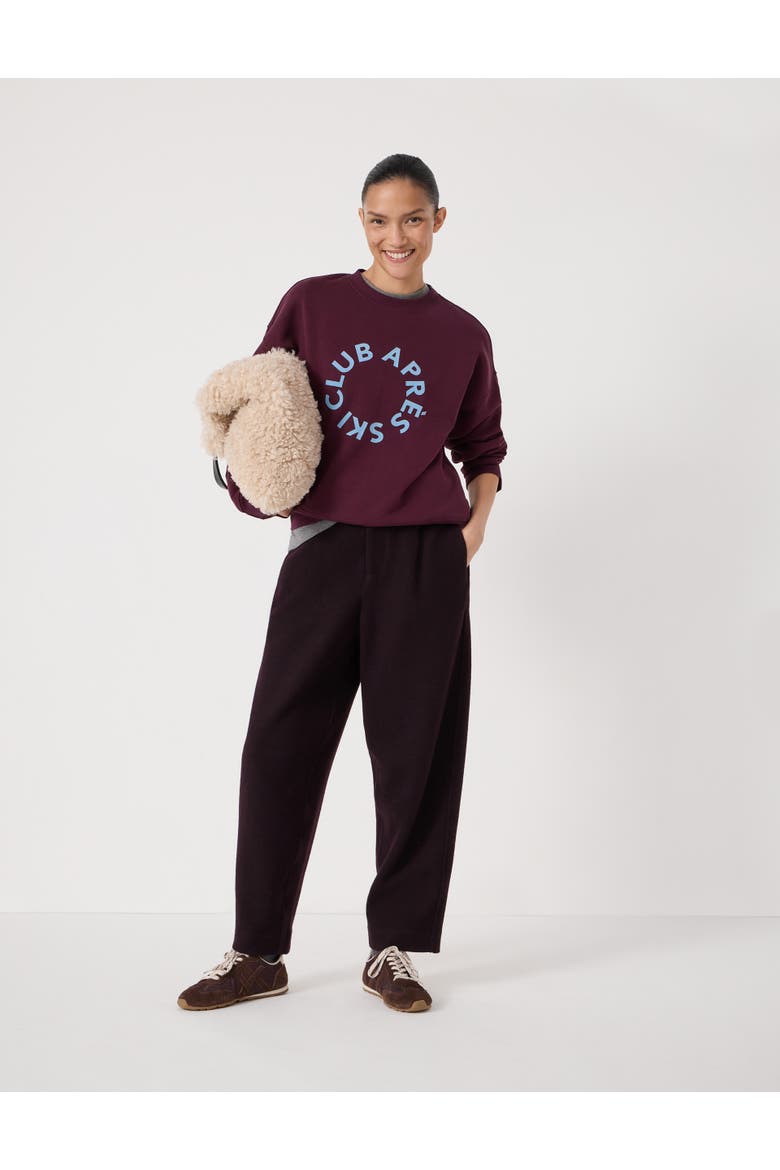 Après Ski Club Graphic Sweatshirt, Alternate, color, Dark Wine Red
