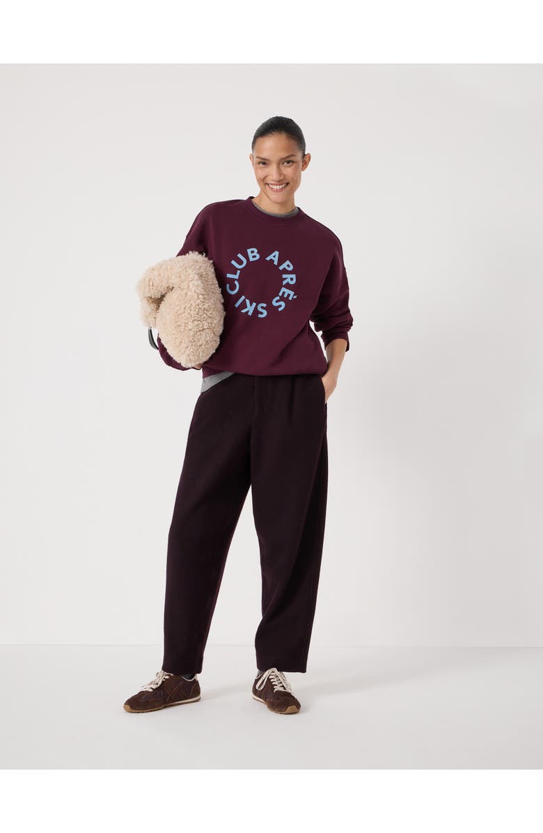 Hush Après Ski Club Graphic Sweatshirt, Alternate, color, Dark Wine Red