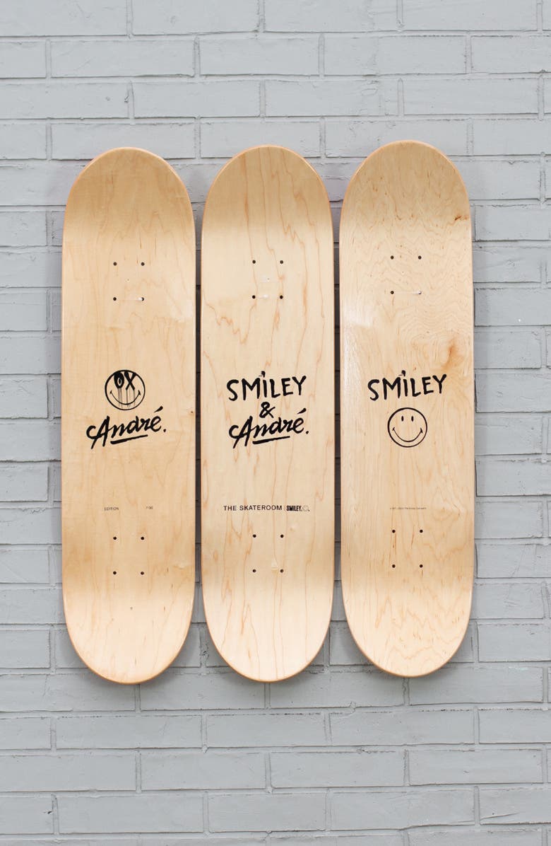 The Skateroom x Smiley<sup>®</sup> André Smiley Set of 3 Skateboard Decks, Alternate, color,