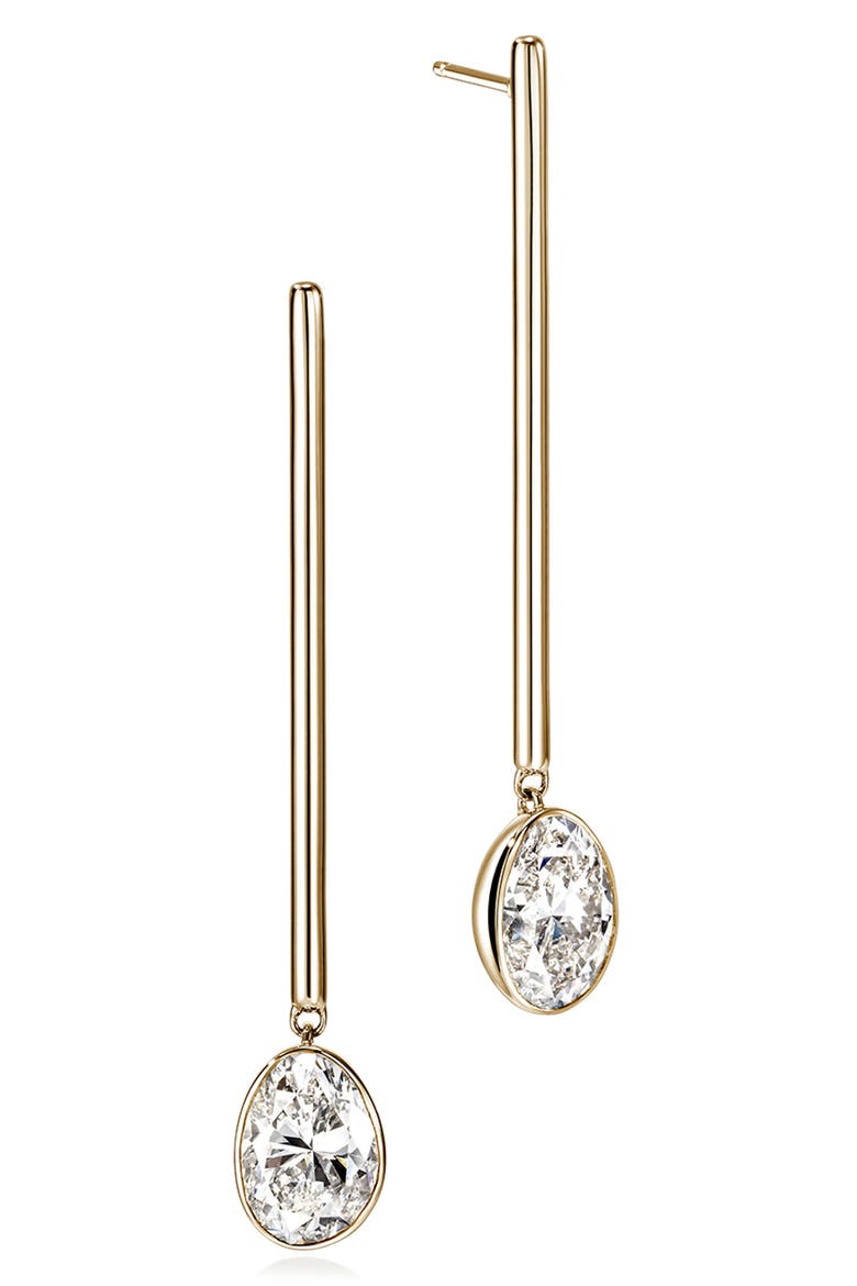 JH Lovestruck 14k Gold Lab Grown Diamond Drop Earrings, Main, color, GOLD