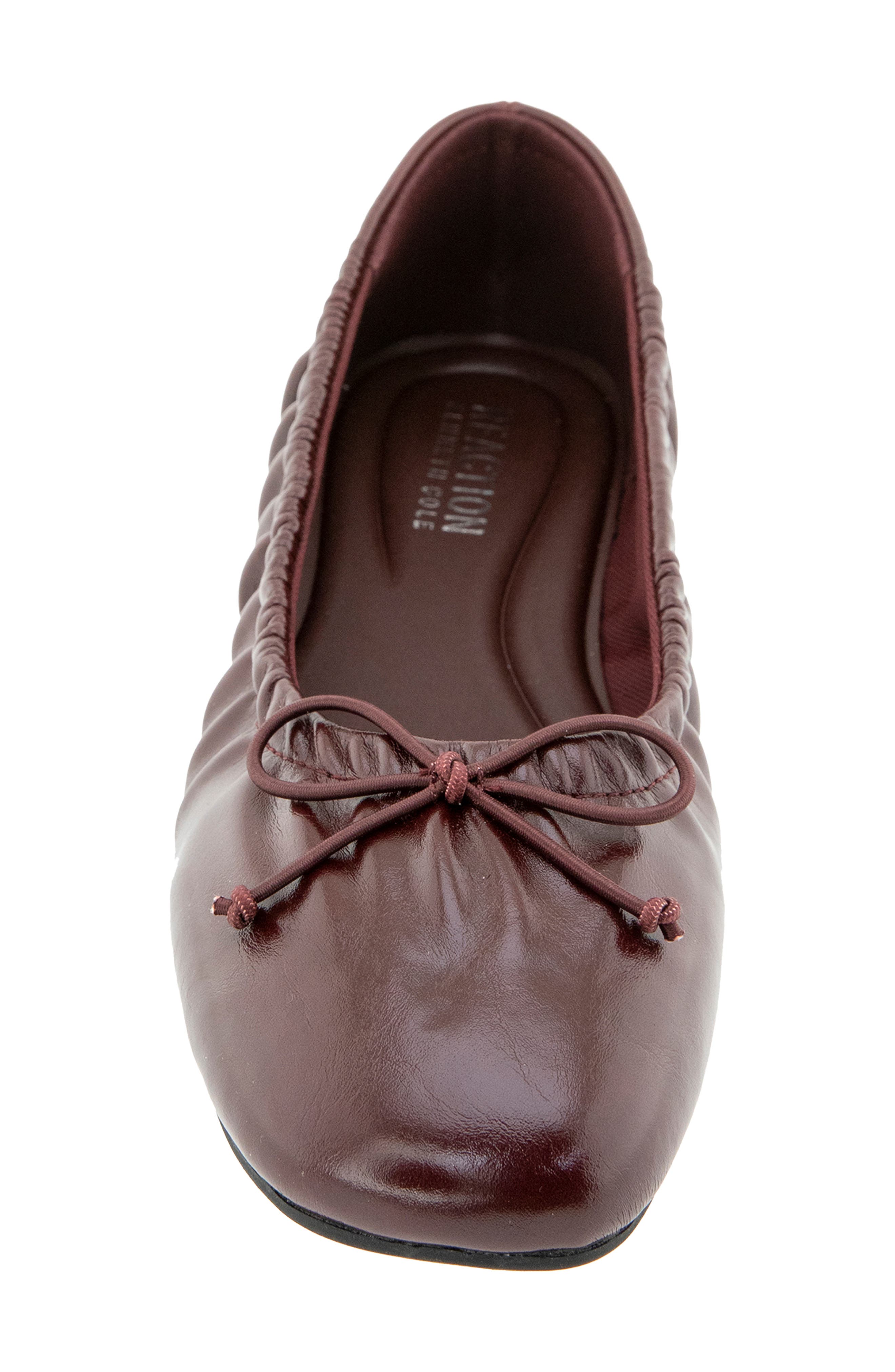 Ringo Faux Leather Ballet Flat, Alternate, color, MAHOGANY