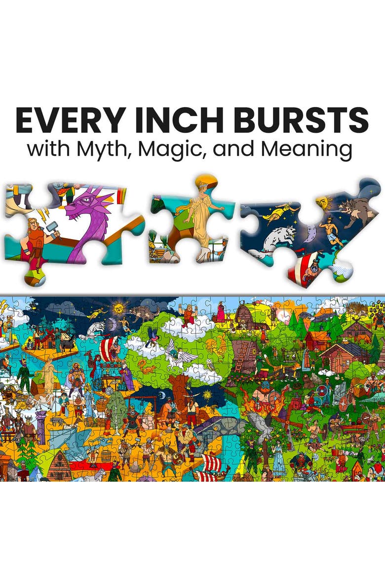 1000 Piece Puzzle for Adults-  Egyptian Gods, Greek Gods & Norse Gods, Alternate, color, Norse