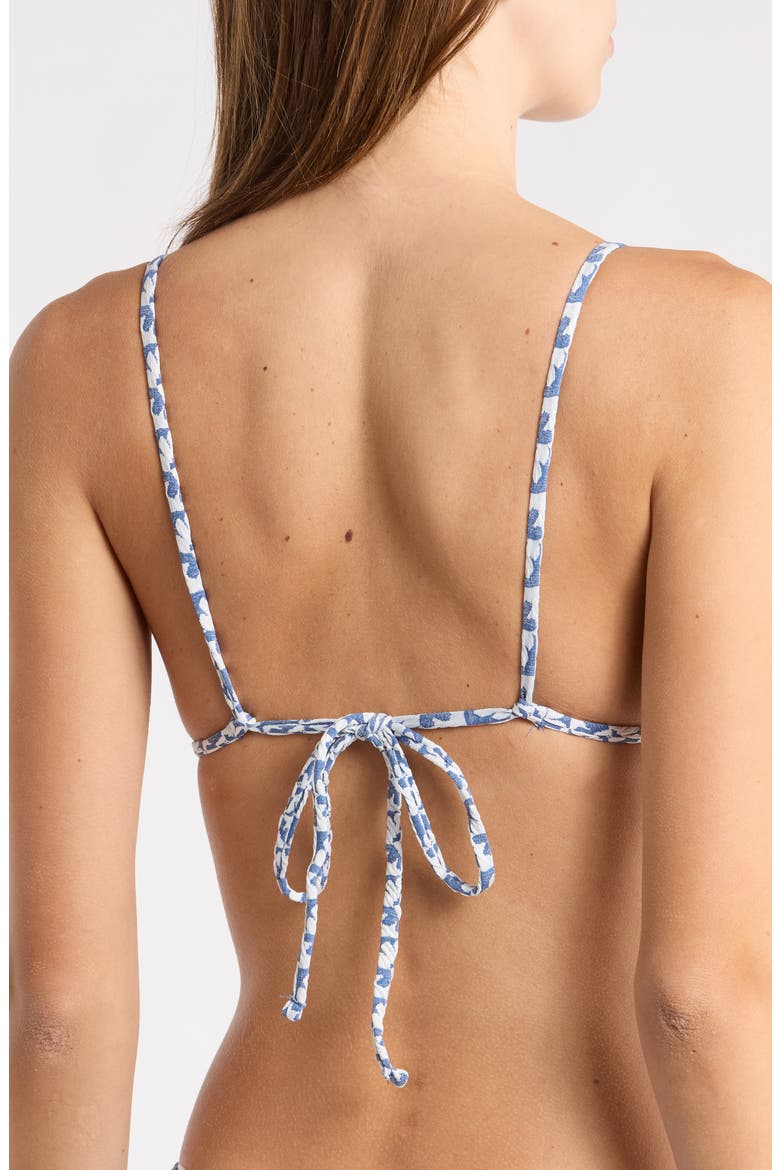 Hazy Dazy Triangle Bikini Top, Alternate, color, BLUE