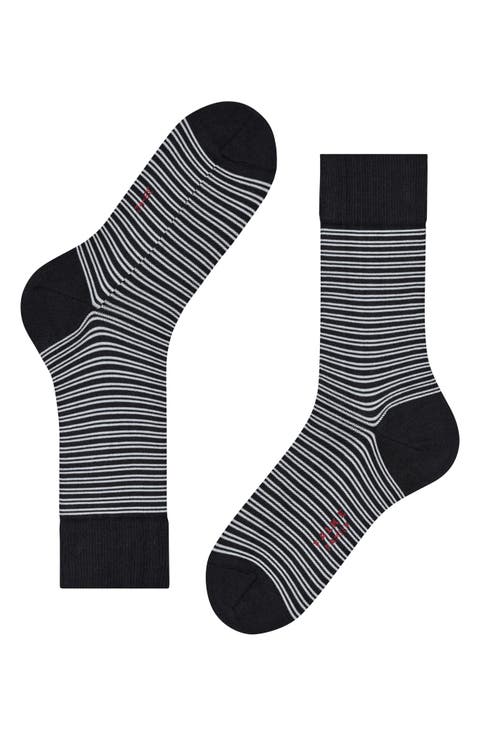 Family Stripe Cotton Blend Dress Socks