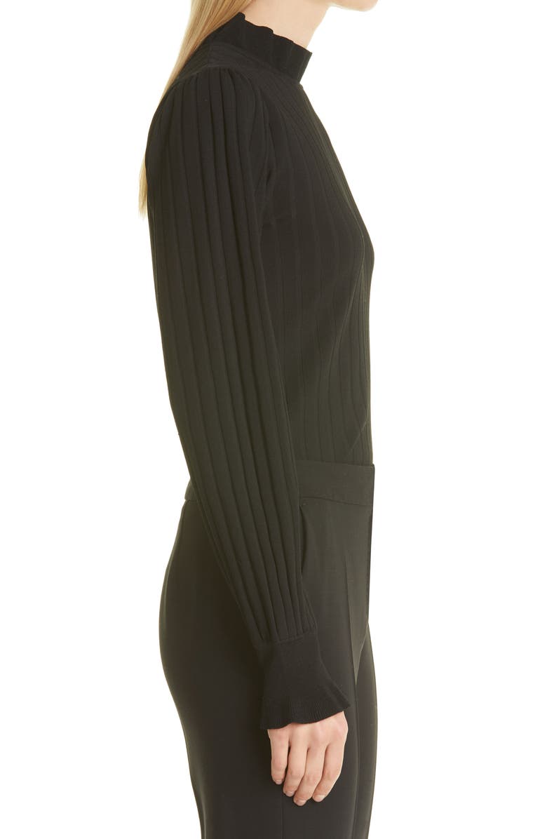 Max Mara Zoraide Ruffle Rib Sweater, Alternate, color, 
