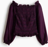 H&M Smocked Off-the Shoulder Blouse