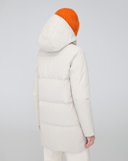Quartz Co. Chloe | Hooded Down Winter Jacket In Oatmeal