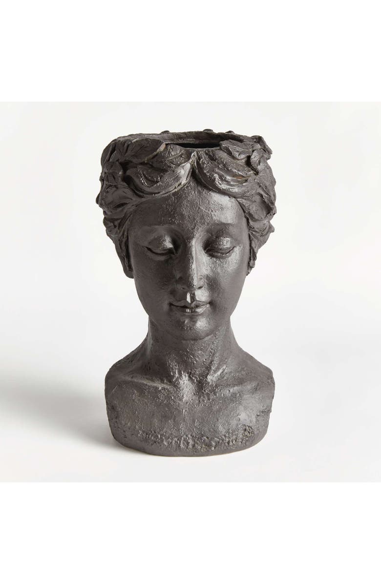 Napa Home & Garden Fibreclay Athena Planter, Alternate, color, Black