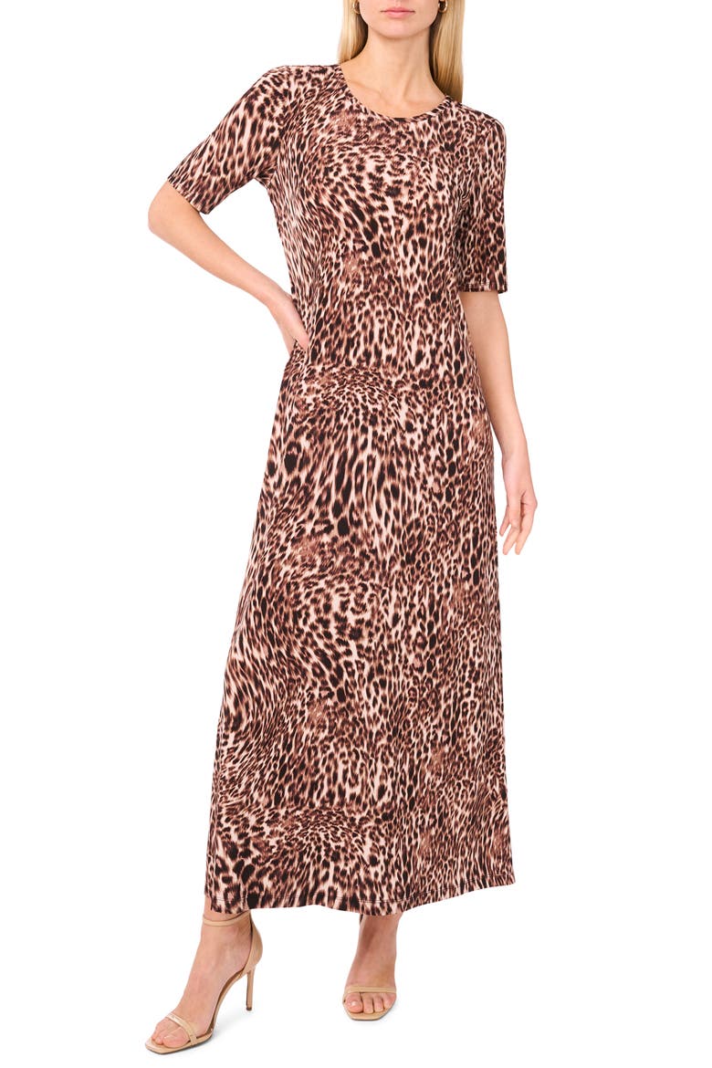 Fit & Flare Maxi Dress, Main, color, RICH TAUPE