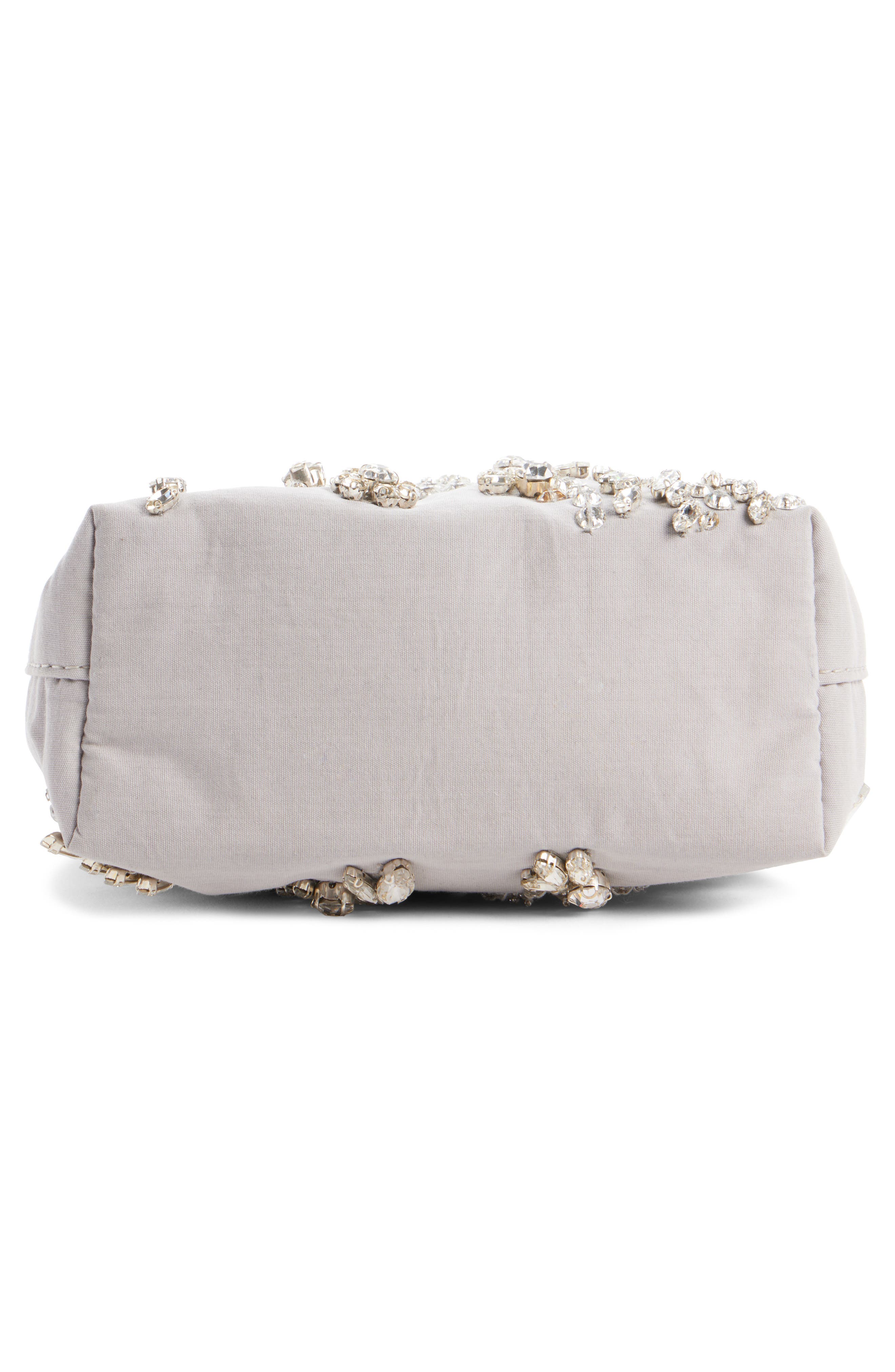 Dries Van Noten Micro Crystal Embellished Top Handle Bag, Alternate, color, 800 Light Grey