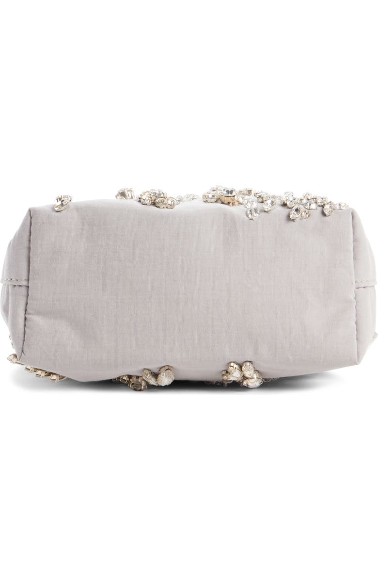 Dries Van Noten Micro Crystal Embellished Top Handle Bag, Alternate, color, 800 Light Grey