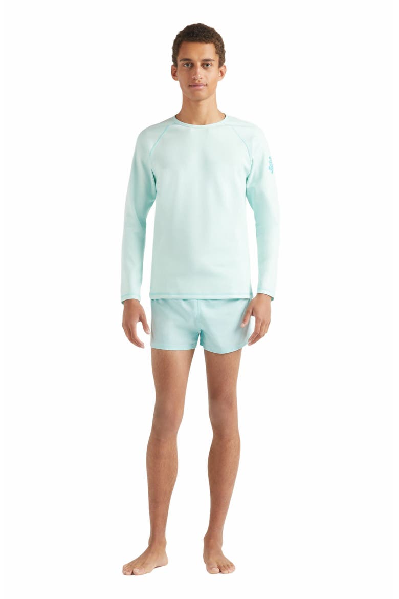 Men's Solid Long Sleeve Rashguard, Main, color, CELADON