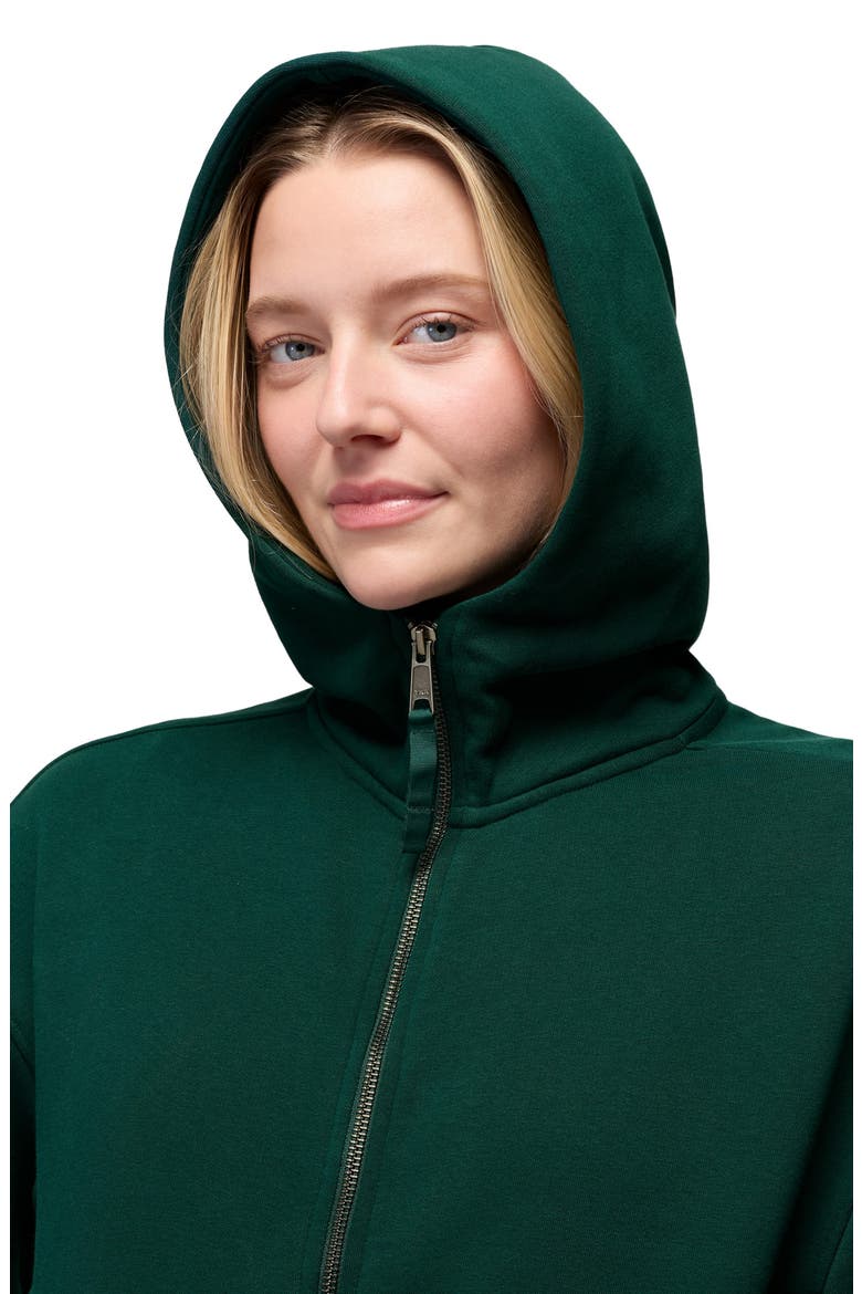 Dreamfleece Full Zip Hoodie, Alternate, color, ROOT GREEN