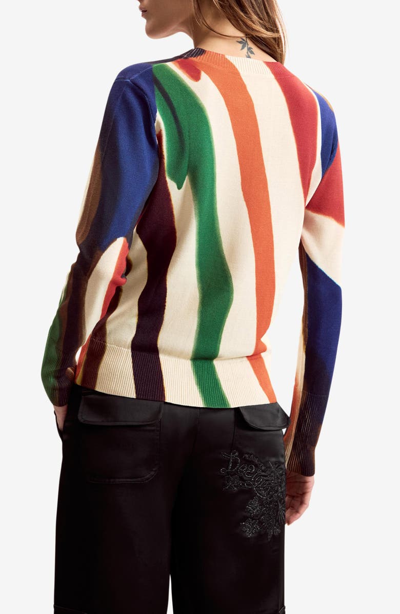 Desigual Abstract Print Thin Gauge Sweater, Alternate, color, Multi