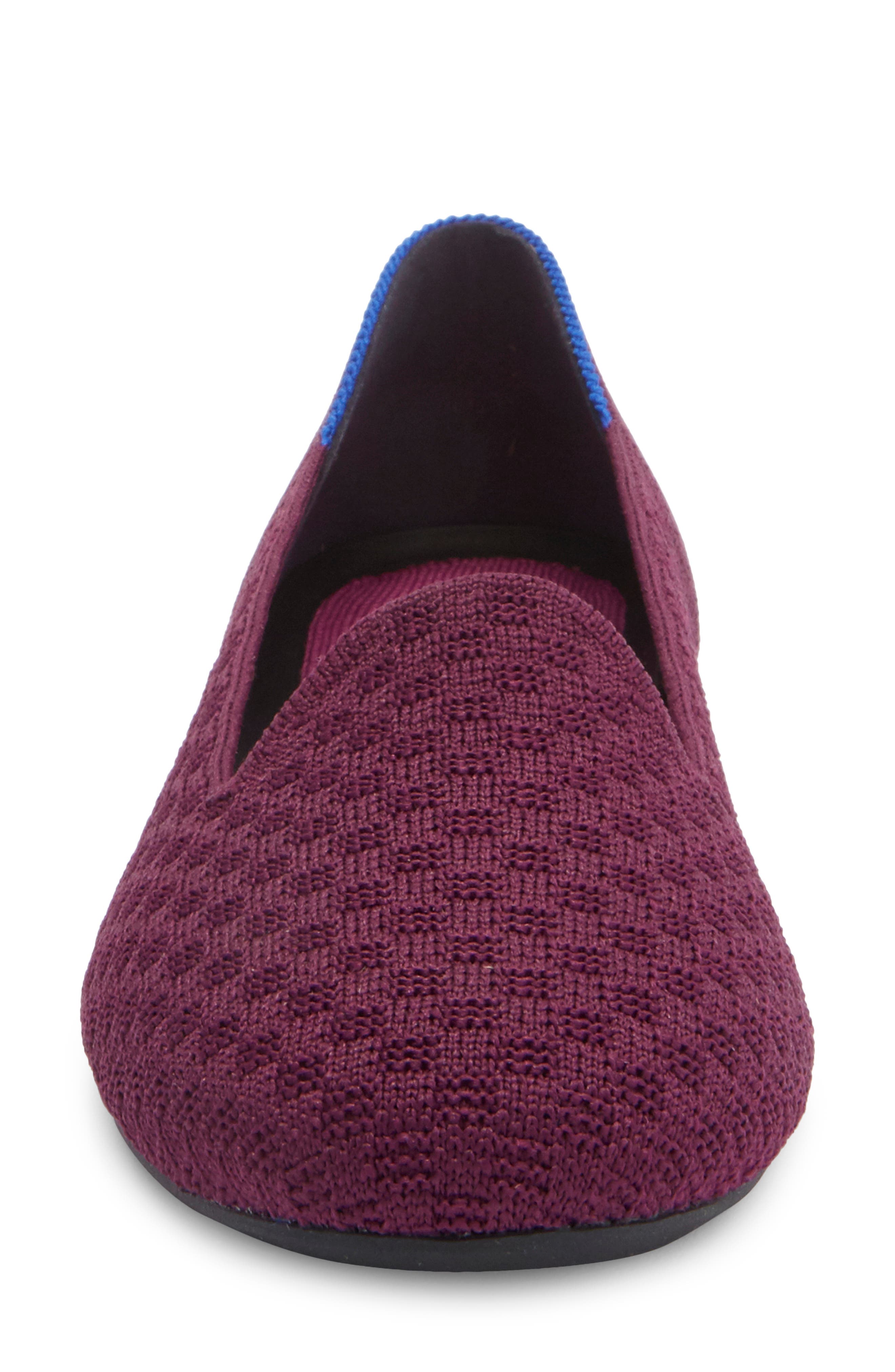 Lounge Knit Flat, Alternate, color, PLUM BASKETWEAVE