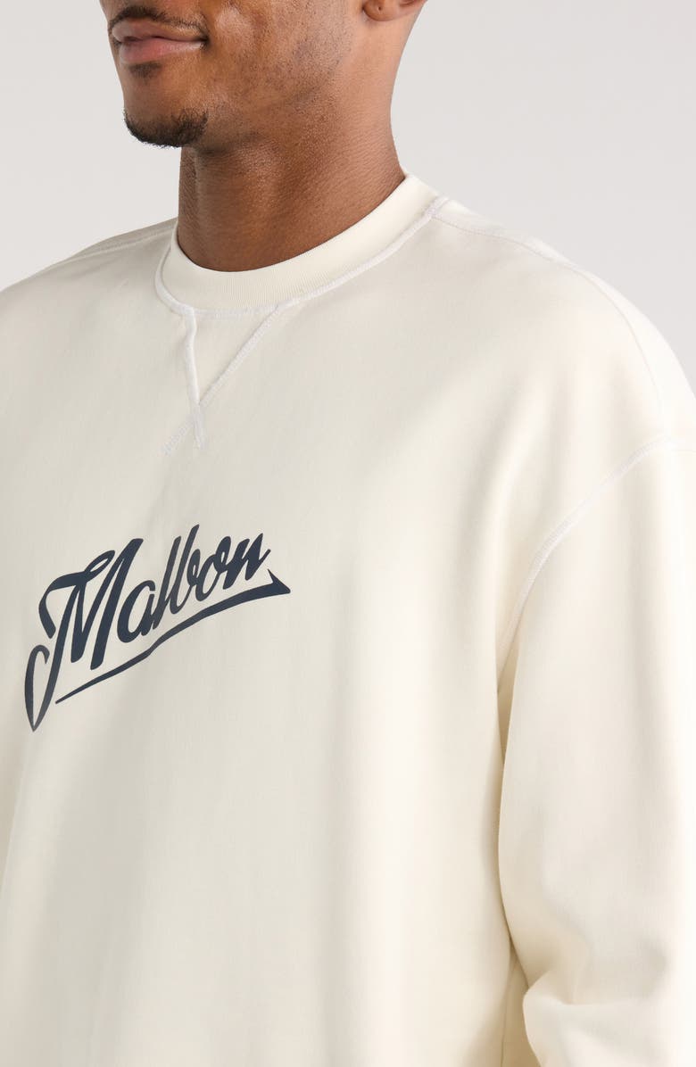 Malbon Golf Grayson Logo Cotton Sweatshirt, Alternate, color, Beige