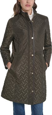 Cole Haan Signature Quilted Stand Collar Jacket
