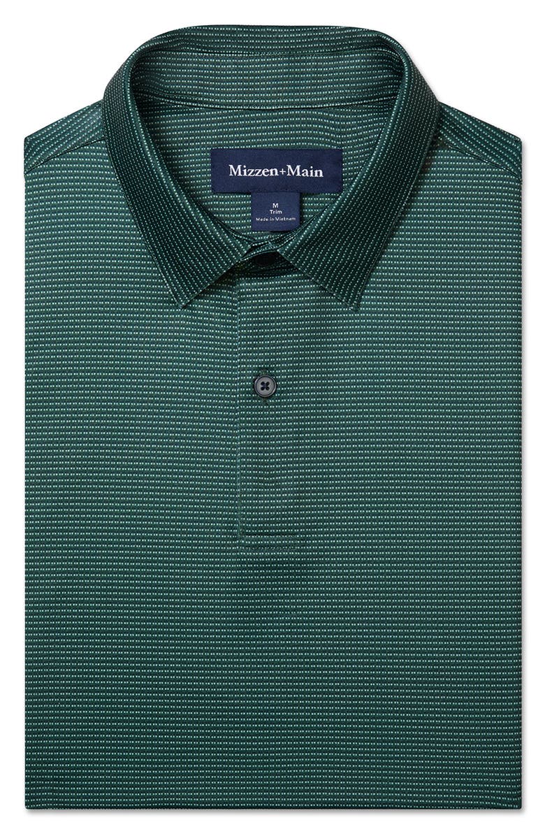 Mizzen+Main Halyard Trim Fit Performance Polo, Alternate, color, Pine Drop Shadow