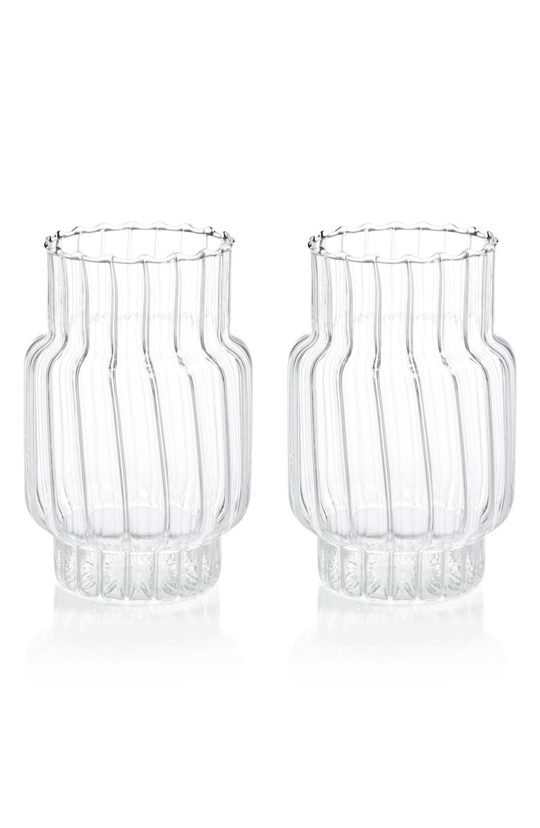 Zodax Mimo Set of 2 Glass Vases, Main, color, Clear