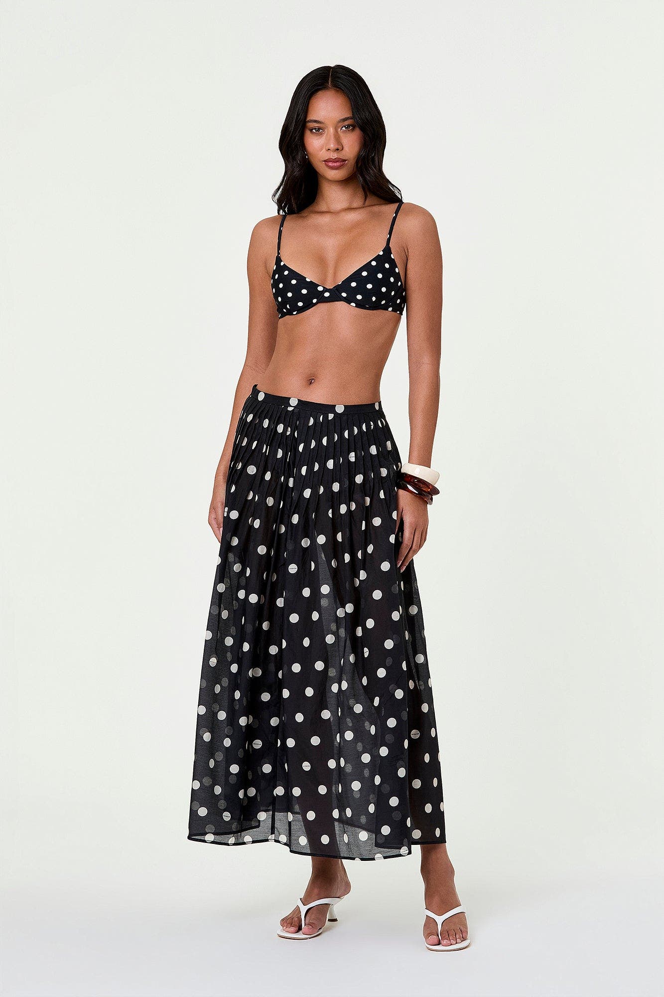 Black / Ivory Polka Dot