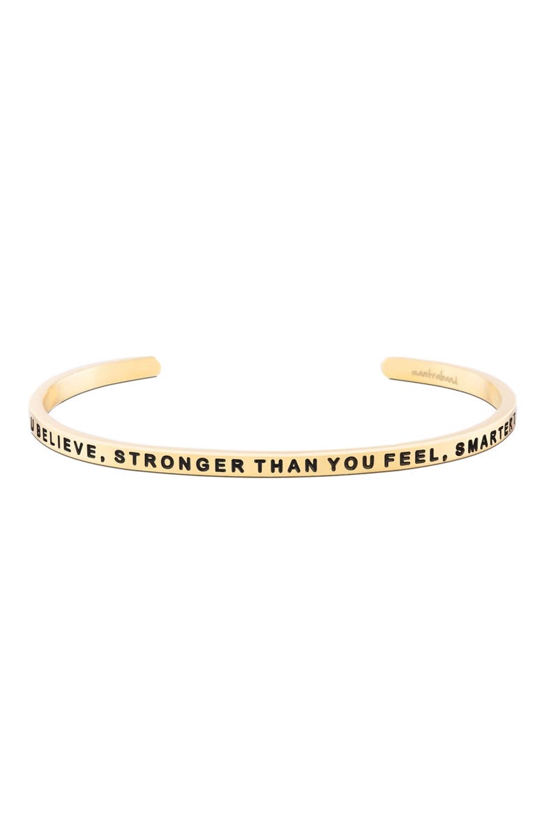 Mantra Braver, Stronger, Smarter bracelet, Main, color, Yellow Gold