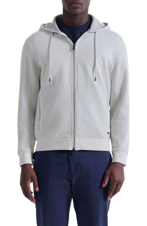 Piqué zip-Up Hoodie