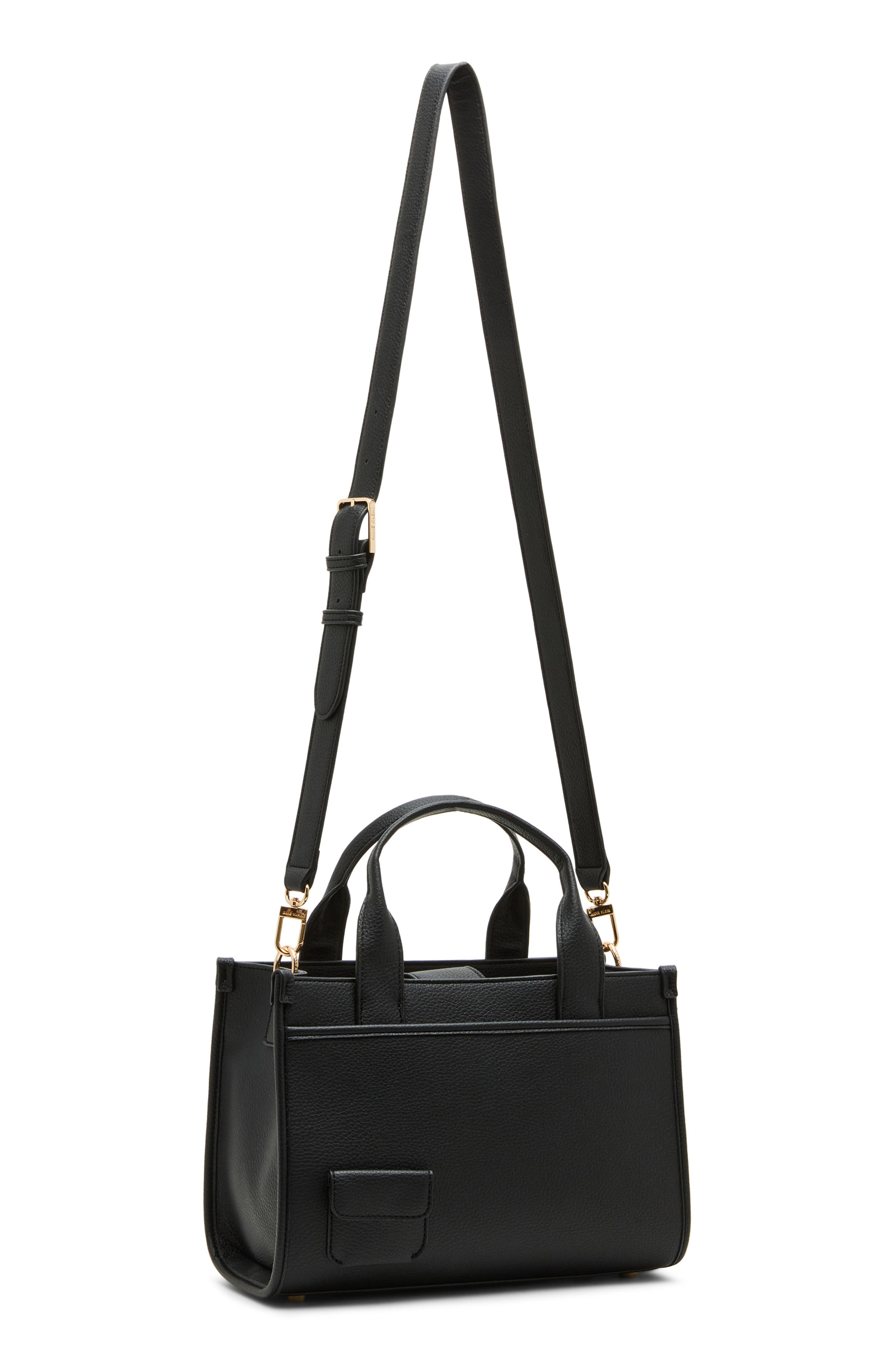 Anne Klein Midi Satchel with Pouch, Alternate, color, Black
