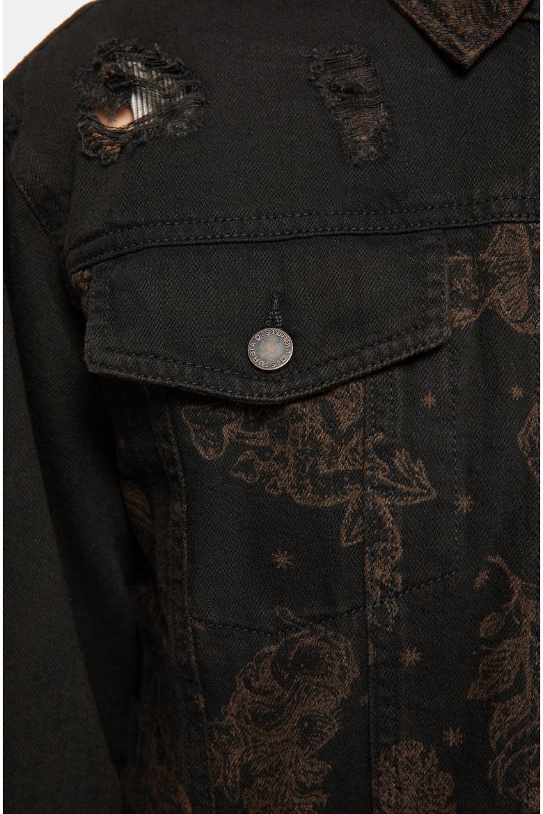Hexborn Baba Yaga Spliced Denim Jacket, Alternate, color, Black