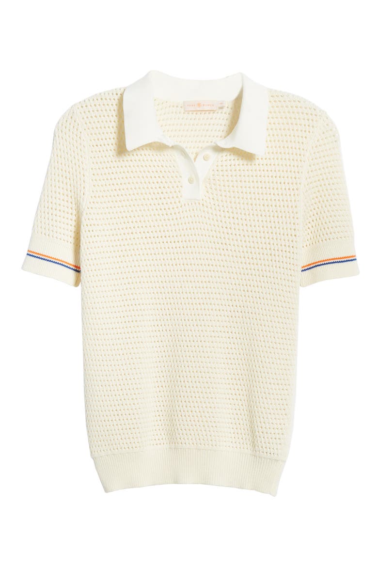Cotton Polo Sweater, Alternate, color, IVORY
