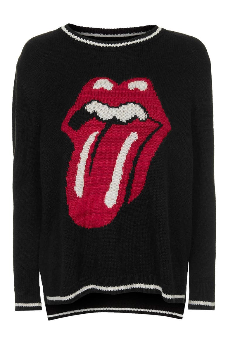 'Rolling Stone' Sweater, Alternate, color, BLACK