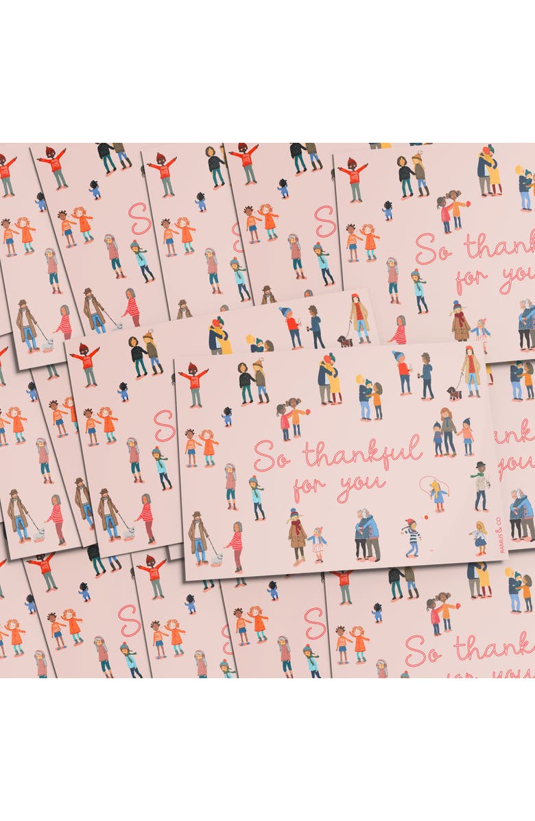 Ramus & Co Fall/Thanksgiving Postcard 20-Pack "Thankful People", Alternate, color, 