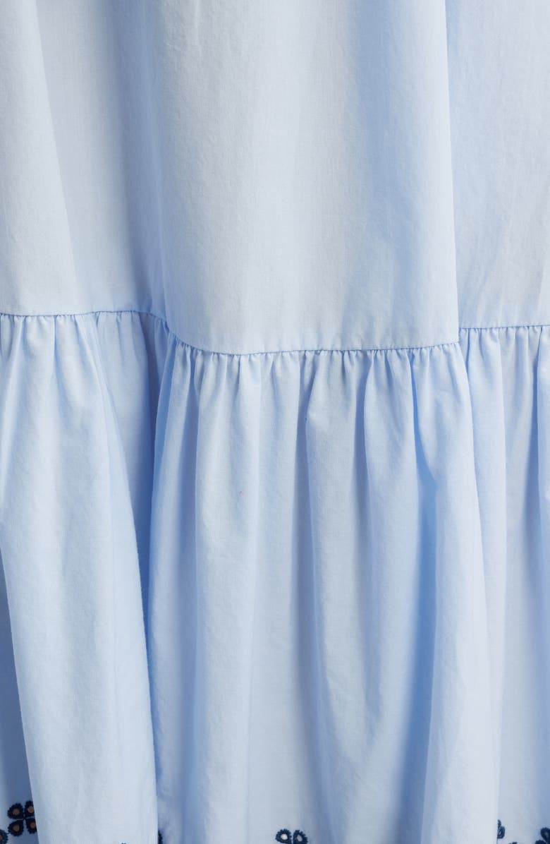 Rails Carmel Eyelet Embroidered Tie Belt Cotton Dress, Alternate, color, Blue Bird