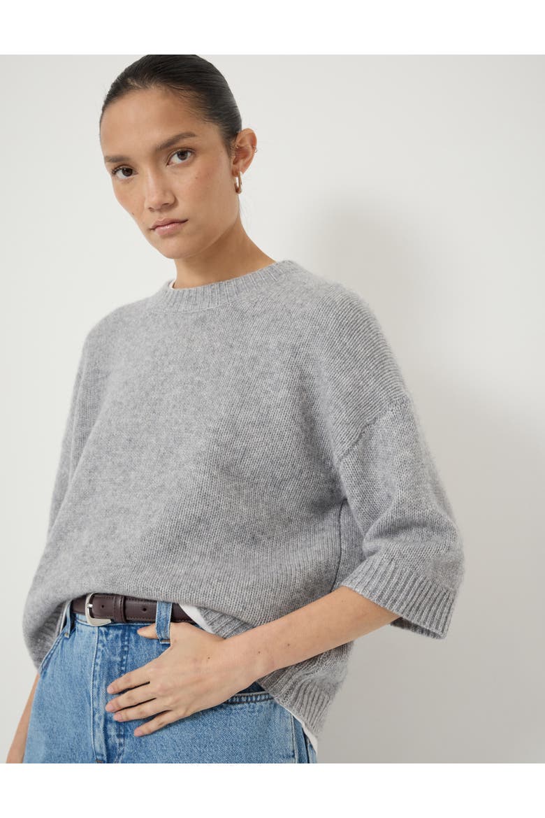 Cherrie Chunky Cashmere Jumper, Alternate, color, Mid Grey Marl