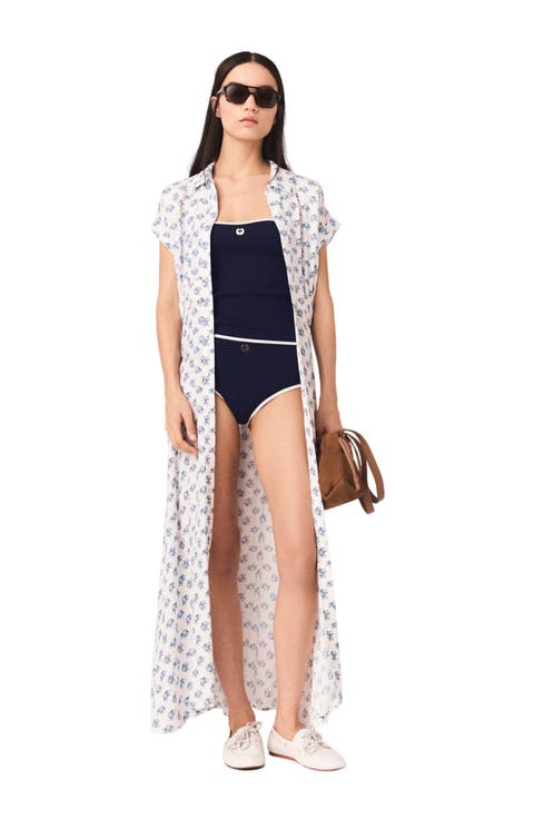 Jacquard print maxi dress