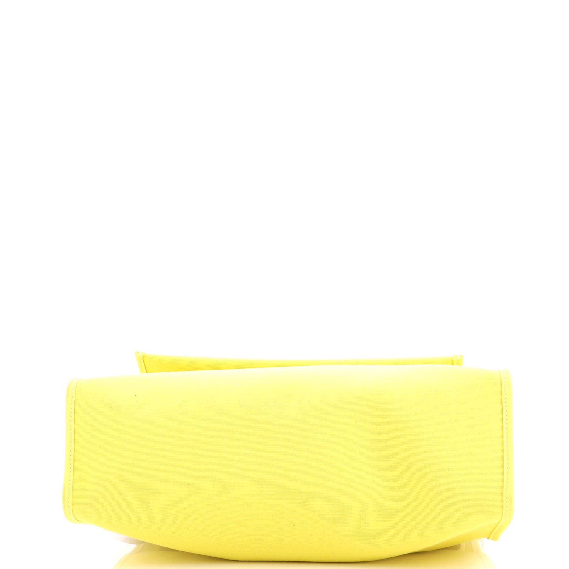 Pre-Owned Hermes Herbag Zip Leather and Toile 31, Alternate, color, Lime