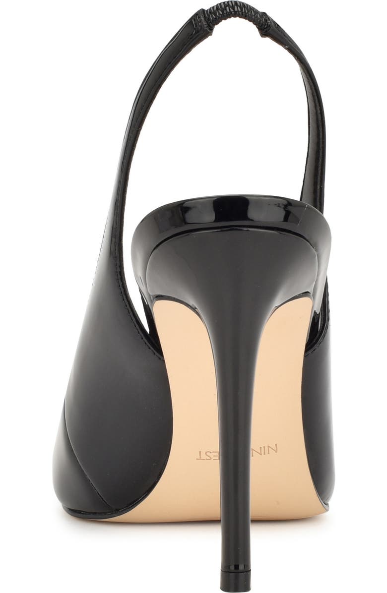 Nine West Feather Slingback Pointed Toe Pump, Alternate, color, Black