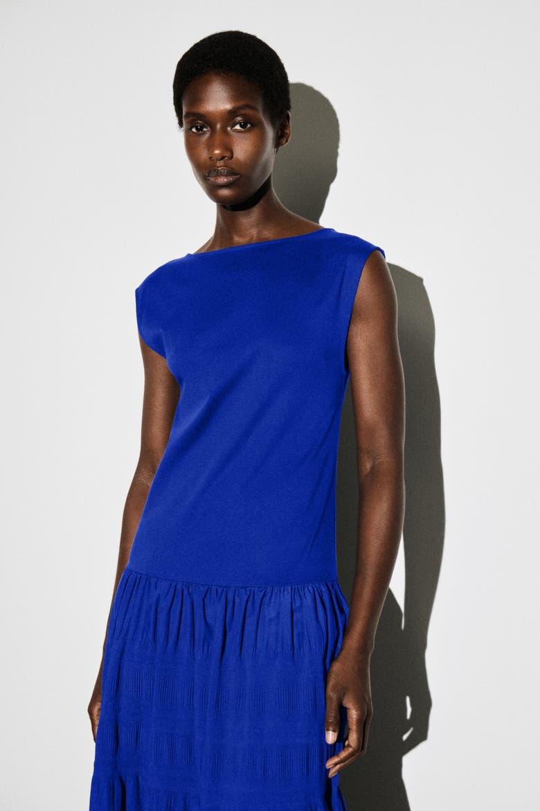COS Tiered Gathered Midi Dress (Women) | Nordstrom