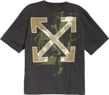 OFF WHITE♡ Martyrdom Arrow Skate 半袖Tシャツ Off-White Martyrdom Arrow Skate Embroidered Graphic T-Shirt