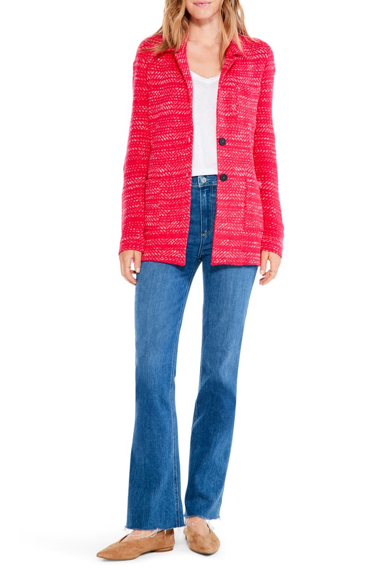 Punch It Up Knit Blazer, Alternate, color, PINK MIX