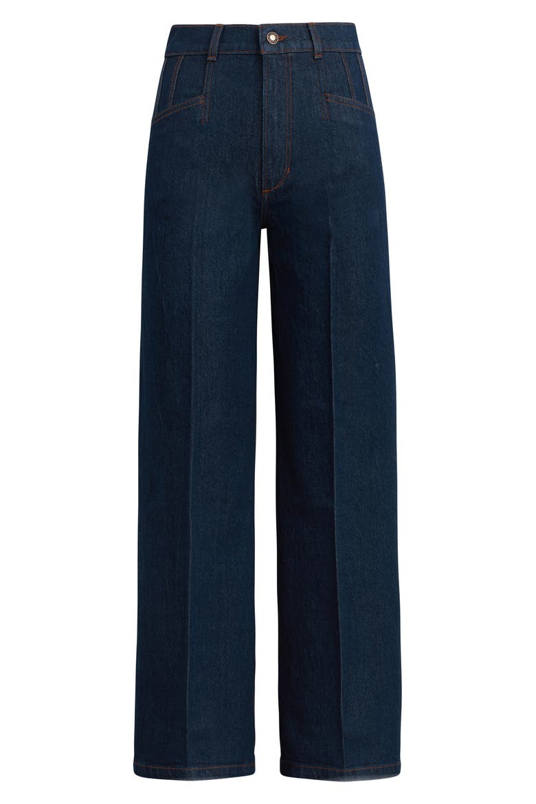 The Jordie Shortie High Waist Wide Leg Jeans, Alternate, color, PEPPER