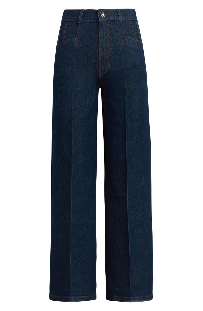Favorite Daughter The Jordie Shortie High Waist Wide Leg Jeans, Main, color, Pepper
