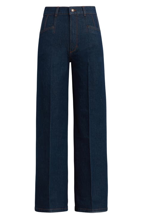 The Jordie Shortie High Waist Wide Leg Jeans (Pepper)