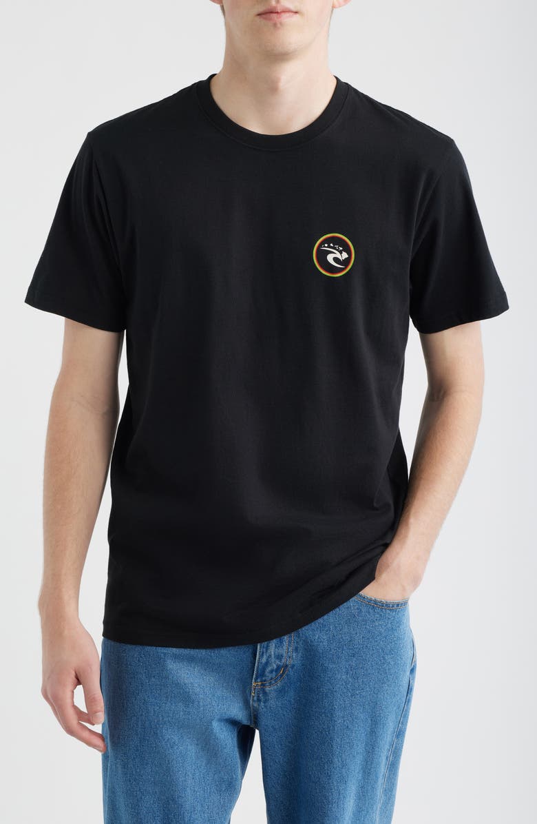 Rip Curl Hawaii Ring Cotton Graphic T-Shirt, Main, color, Black