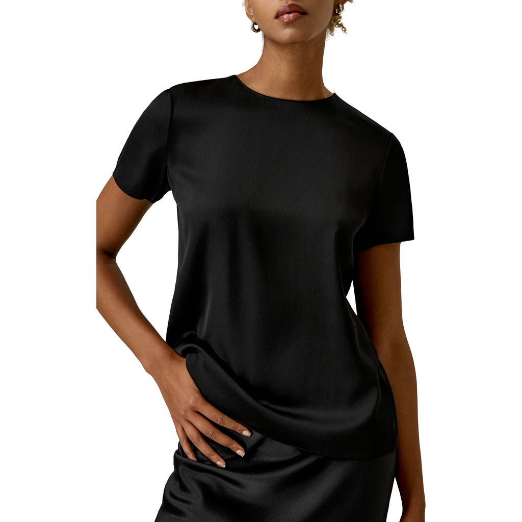 Lilysilk Basic Silk T Shirt in Black  product