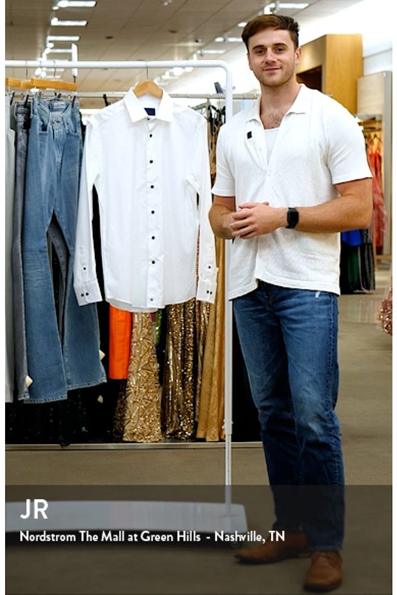 Slim Fit Solid Twill Dress Shirt video
