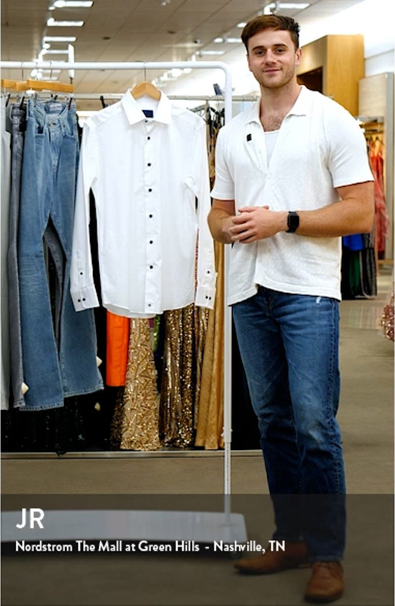 Slim Fit Solid Twill Dress Shirt, sales video thumbnail