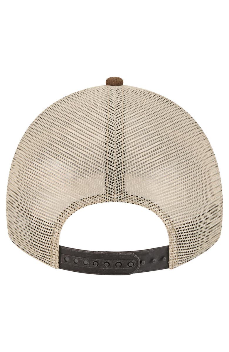 New Era Men's New Era Dark Brown Detroit Tigers Vintage Landscape 9TWENTY A-Frame Adjustable Trucker Hat, Alternate, color, 